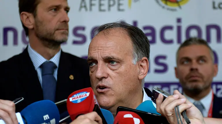 El presidente de la Liga de Fútbol Profesional (LFP), Javier Tebas. EFE/NACHO GALLEGO