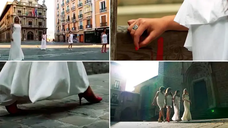 Varias imagenes del vídeo rodado en Pamplona.