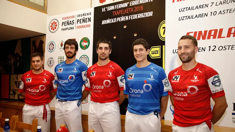Remontistas en la presentación del Torneo San Fermín 2018. Foto Maialen Andrés.