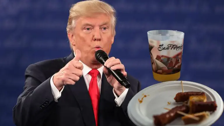 El presidente de Estados Unidos, Donald Trump, ha servido de inspirración para un nuevo pincho que puede saborearse estos Sanfermines FOTOMONTAJE