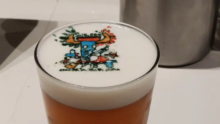 Una de las cervezas dibujadas del bar Baserriberri JAVIER OLAVERRI 2