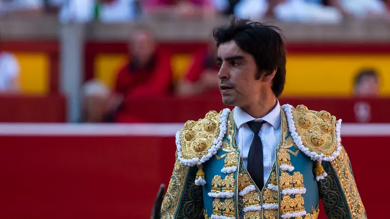 Cuarta corrida de la feria de San Fermín 2018 con toros de la ganadería de Fuente Ymbro para los toreros Sebastian Castella, Miguel Angel Perera y Alberto Lopez Simón. MIGUEL OSÉS_13