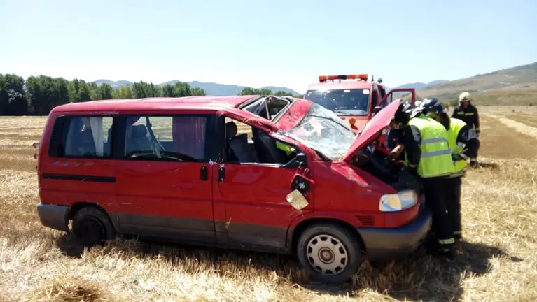 Accidente de tráfico en Zizur. BOMBEROS DE NAVARRA