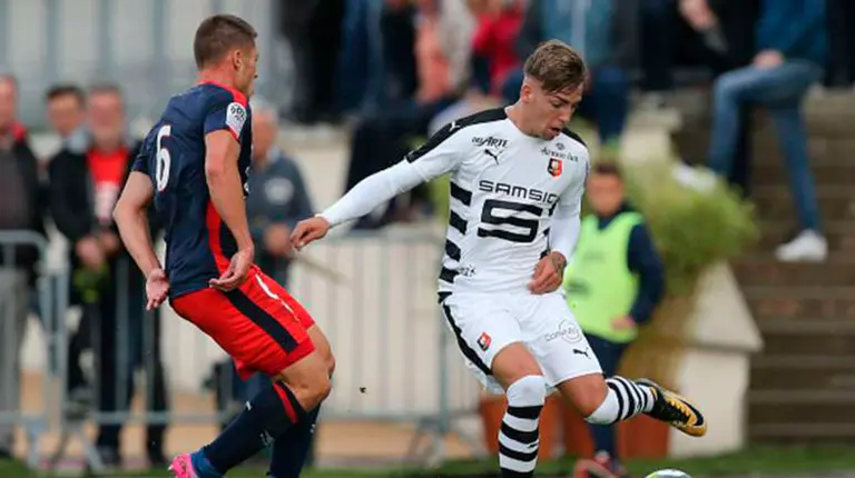 Imagen de Brandon Thomas, el delantero cedido a Osasuna desde el  Stade Rennais de la primera división francesa Foto GOALCOM