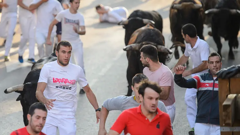 Penúltimo encierro de las fiestas de Tudela 2018. PABLO LASAOSA 06