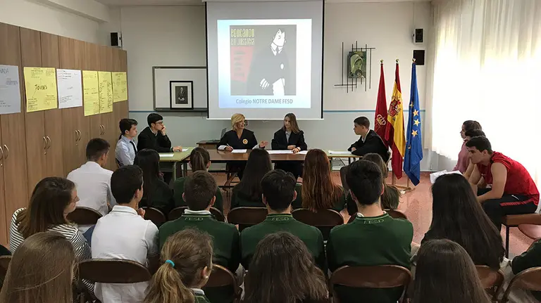 Alumnos navarros participan en el programa &#39;Educar en Justicia&#39;. EUROPA PRESS