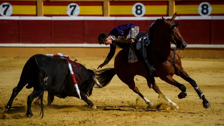 Última corrida de las fiestas de Tudela de 2018 con el rejoneador Guillermo Hermoso de Mendoza y los toreros Curro Diaz y Gonzalo Caballero. MIGUEL OSÉS (15)