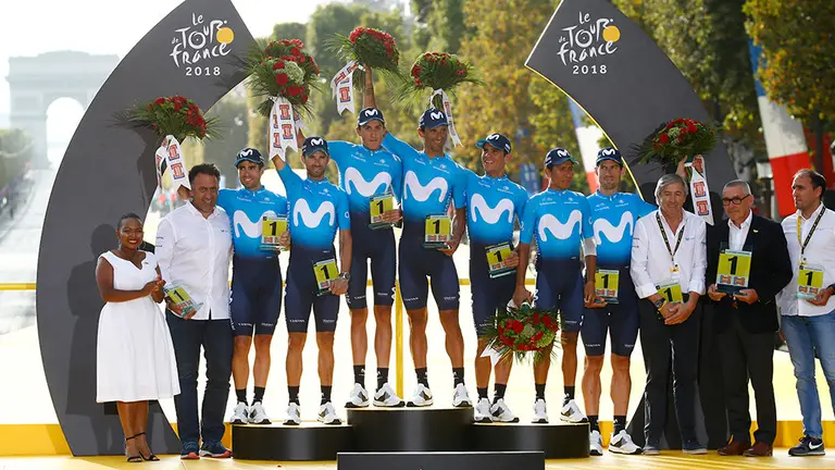 Tour de France 2018 - 105th Edition - 21th stage Houilles - Paris Champs-Elysees 115 km - 29/07/2018 - Movistar - photo Luca Bettini/BettiniPhoto©2018