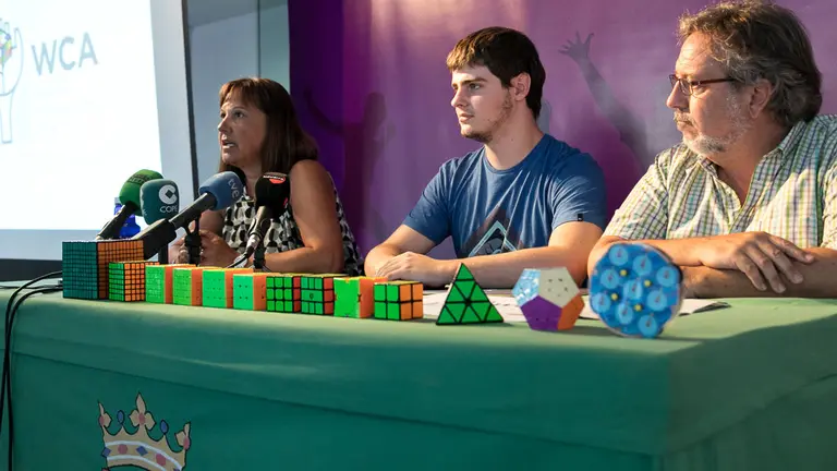 Presentación del XV Campeonato de España de Cubos de Rubik que tendrá lugar en Pamplona los días 12, 13 y 14 de octubre de 2018 (01). IÑIGO ALZUGARAY