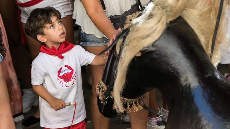 Salida de la Comparsa de Gigantes y Cabezudos en el primer día de Fiestas de Estella 2018 (31). IÑIGO ALZUGARAY