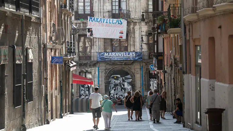 El 'Gaztetxe Maravillas', ubicado en el Palacio del Marqués de Rozalejo, se prepara para el desalojo solicitado por el Servicio de Patrimonio del Gobierno de Navarra (07). NAVARRA.com