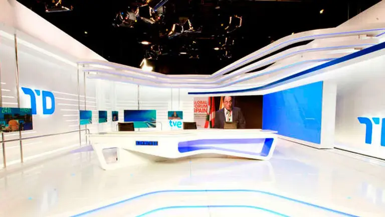Plató de informativos de Televisión Española. RTVE