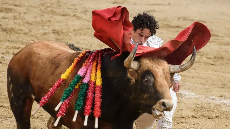 Primera corrida de toros de las fiestas de Tafalla 2018 con toros de Aguadulce para David Mora, Daniel Luque y Borja Jiménez BORJA JIMÉNEZ. PABLO LASAOSA 55
