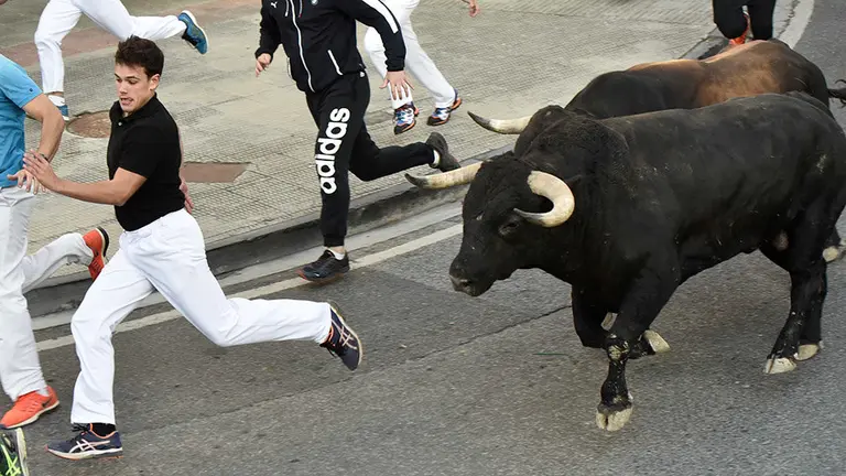 Cuarto encierro de las fiestas de Tafalla de 2018. MIGUEL OSÉS (5)