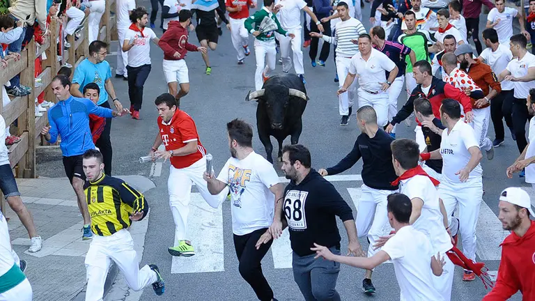 Penultimo encierro de las fiestas de Tafalla de 2018. MIGUEL OSÉS (1)