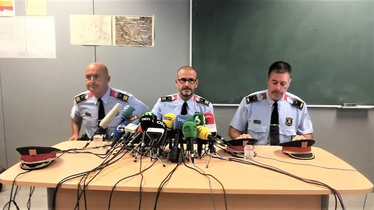 El comisario de los Mossos durante su comparencencia ante los medios EUROPA PRESS