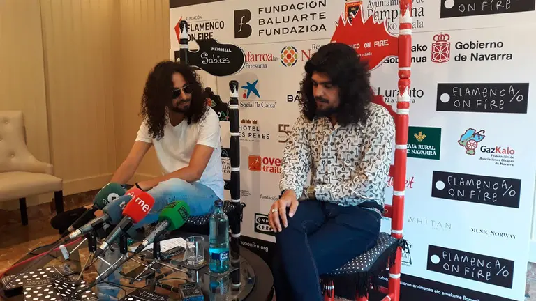 El cantaor Israel Fernández durante la rueda de prensa. EUROPA PRESS