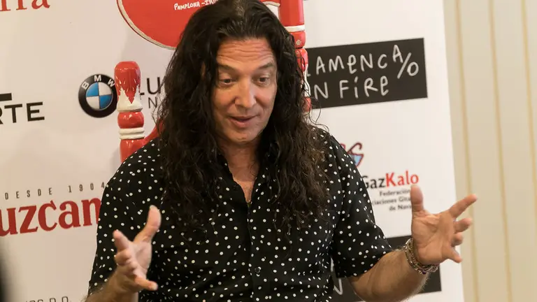 Tomatito y Rubén Gimeno presentan el 'Concierto de Aranjuez' que interpretarán junto a la Orquesta Sinfónica de Navarra en Festival Flamenco On Fire 2018 (31). IÑIGO ALZUGARAY