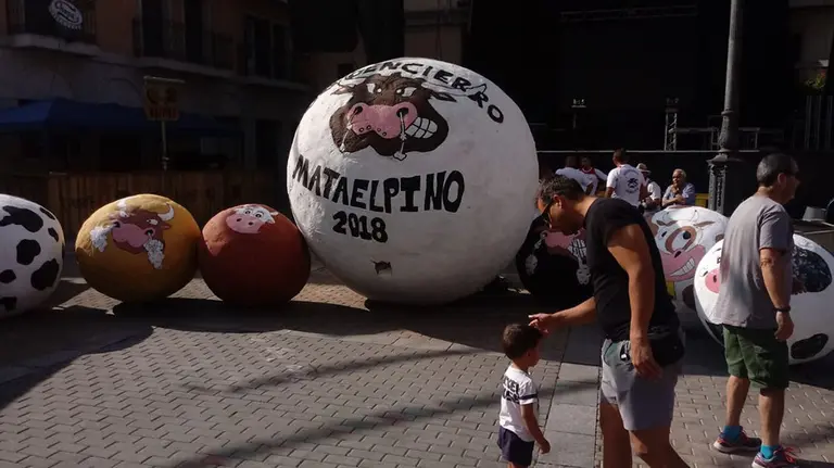 Pelota del &#39;Boloencierro&#39;. TWITTER  @CHUSrodriguez3