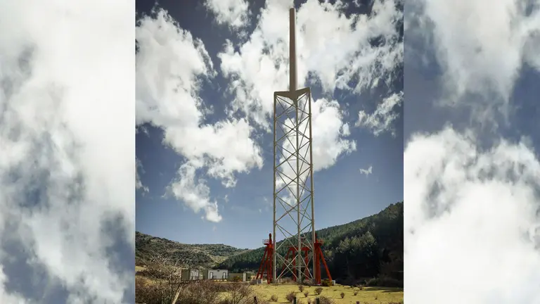 Imagen de cómo quedará la torre cuando terminen las siete fases del izado