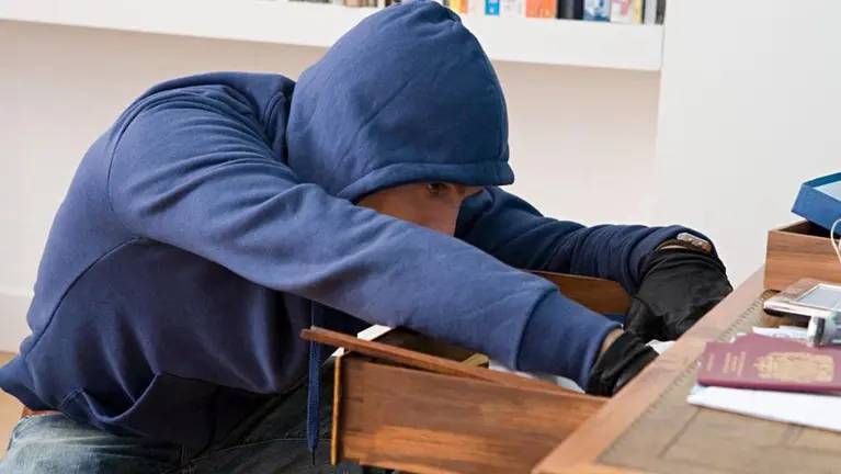 Una persona robando en una vivienda POLICÍA MUNICIPAL