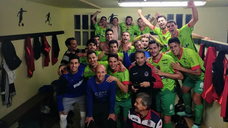 Jugadores del Corellano en Subiza