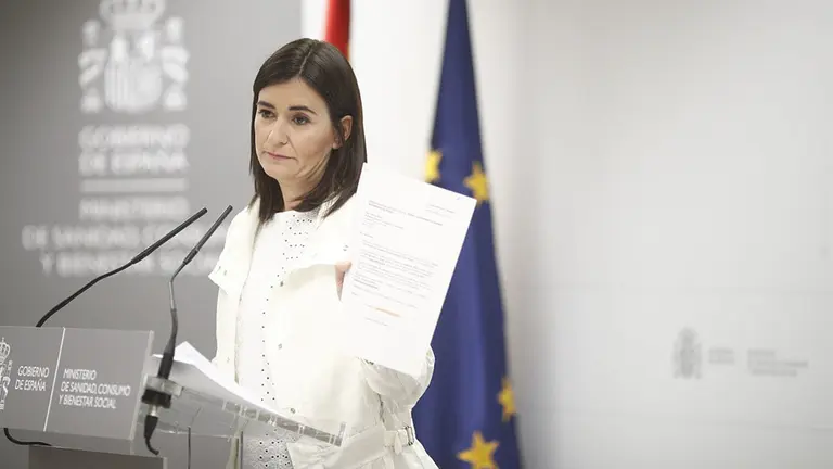 Rueda de prensa de la ministra de Sanidad para dar explicaciones sobre su máster