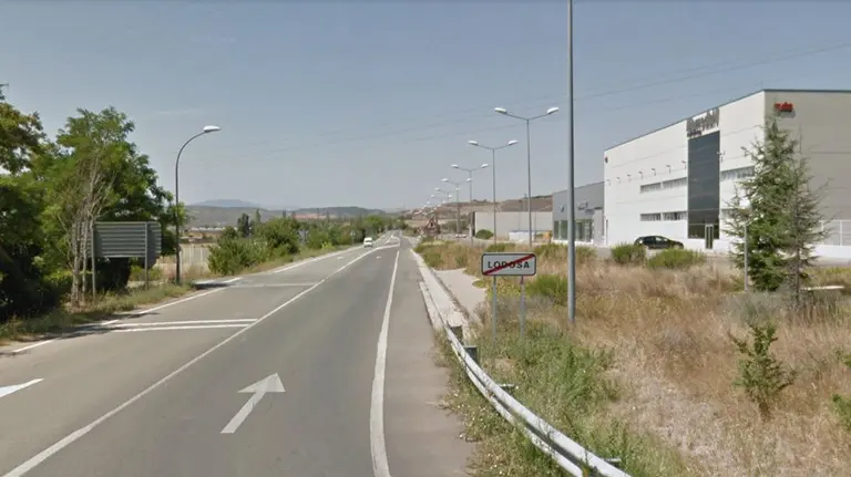 Salida de la población de Lodosa, junto a la actual zona industrial ARCHIVO
