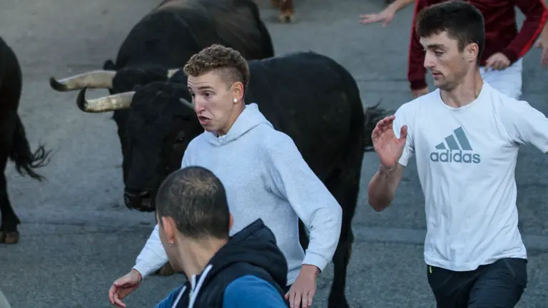 Penúltimo encierro de las fiestas de Sangüesa de 2018. MIGUEL OSÉS_8