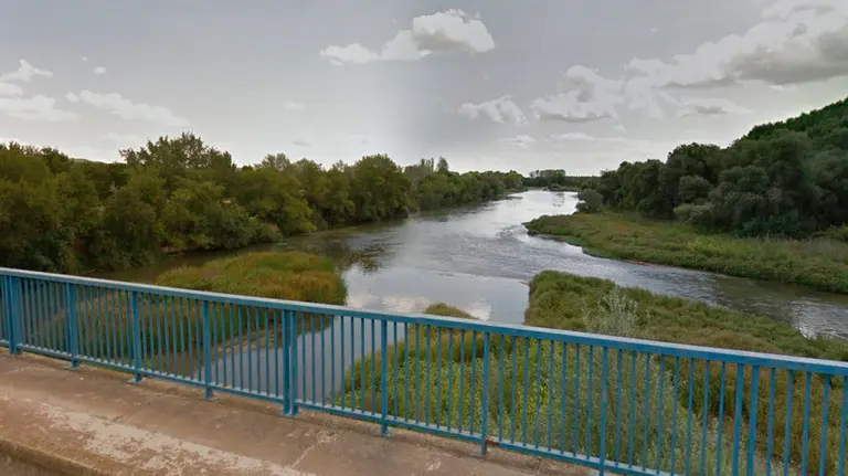 El río Ebro, junto a San Adrián, en la frontera entre Navarra y La Rioja. CEDIDA