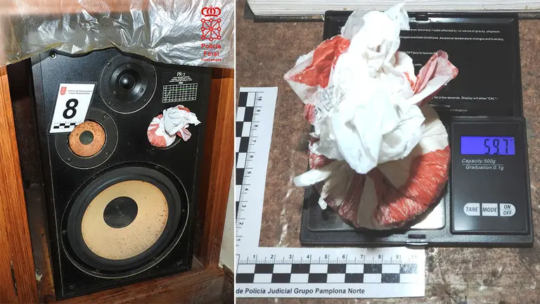 Sustancias encontradas en la vivienda inspeccionada. POLICÍA FORAL