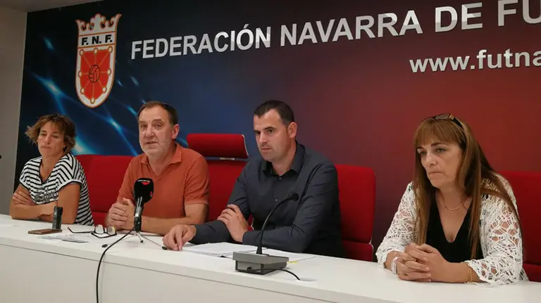 Rueda de prensa en la sede de la FNF. Twitter.