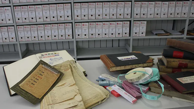 Parte del archivo que la empresa Saide, propietaria desde hasta 10 cines en Navarra,ha donado al Gobierno foral IMAGEN CEDIDA