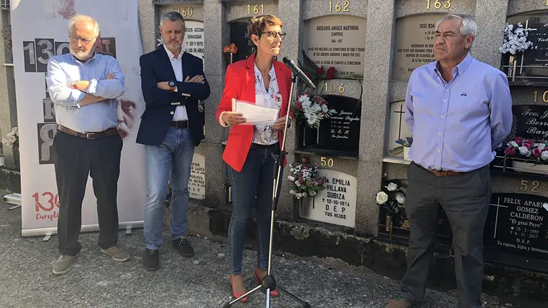 María Chivite, en el homenaje a Gregorio Ángulo