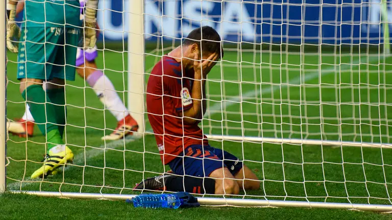 Oier Sanjurjo. Partido entre Osasuna y Numancia disputado en el estadio de El Sadar correspondiente a la 7ª jornada de la Liga123. MIGUEL OSÉS. MIGUEL OSÉS_18
