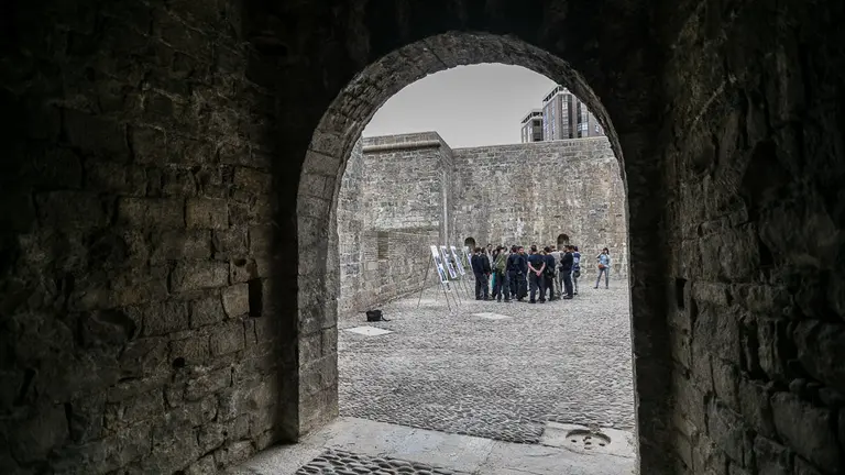 Restauración del patio de una casamata en el Baluarte de la Victoria de la Ciudadela de Pamplona realizada por la Escuela Taller de Cantería (25). IÑIGO ALZUGARAY