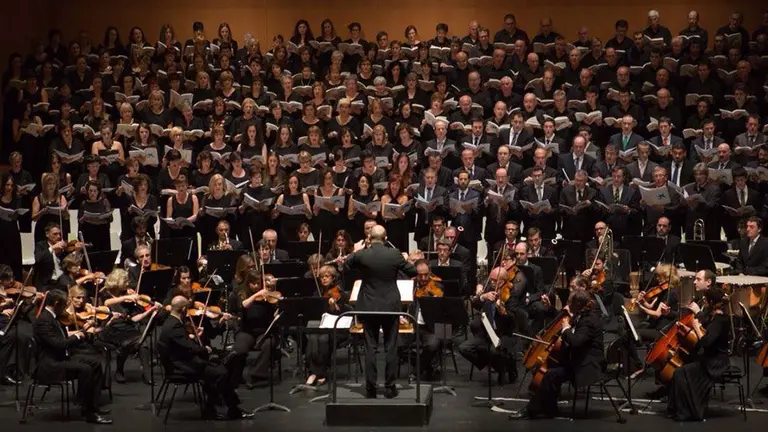 Imagen de la última edición del recital Grandes coros de ópera celebrado en Baluarte en 2014 Foto AGAO