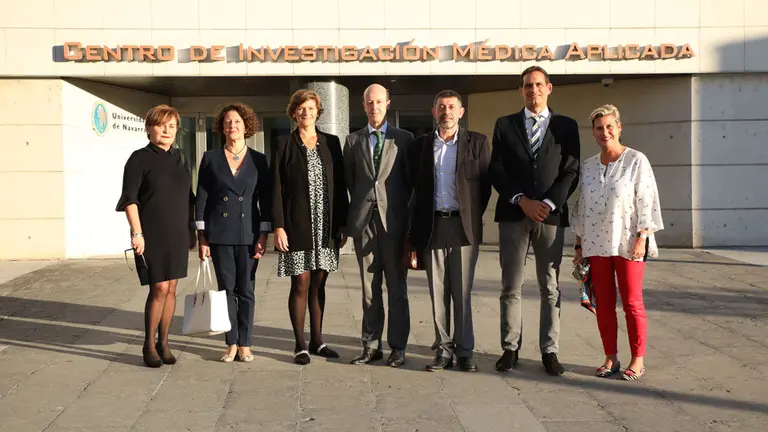 Mª José Calasanz, Ruth Vera, Maite Herráiz, Felipe Prósper, Iosu Ibáñez, Rubén Pío y Ana Patiño, durante la presentación del Proyecto DIANA