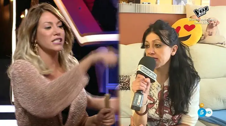 Steisy, la tertuliana expulsada del debate de Gran Hermano VIP por insultar a la pamplonesa Maite Galdeano en directo FOTOMONTAJE NAVARRACOM