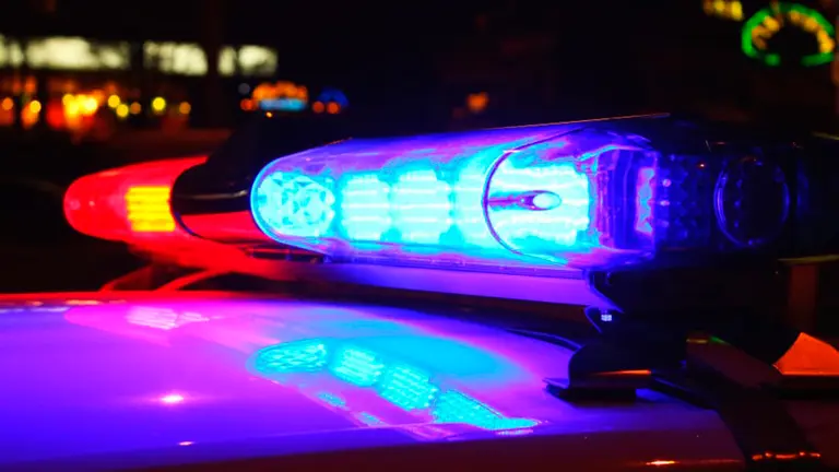 Imagen de un coche patrulla de la policía con la sirena y las luces de emergencia activadas ARCHIVO