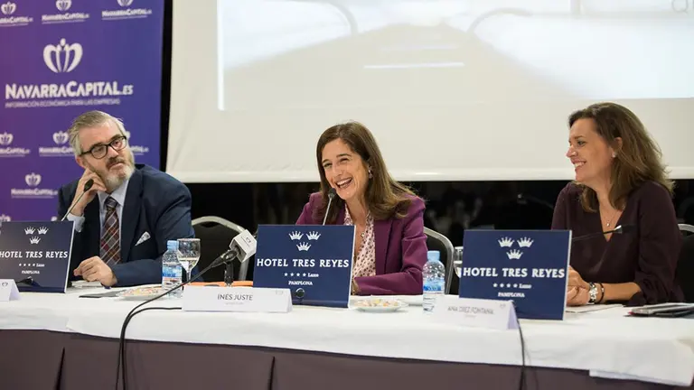Inés Juste, presidenta del Grupo Juste, durante una ponencia en Pamplona EUROPA PRESS