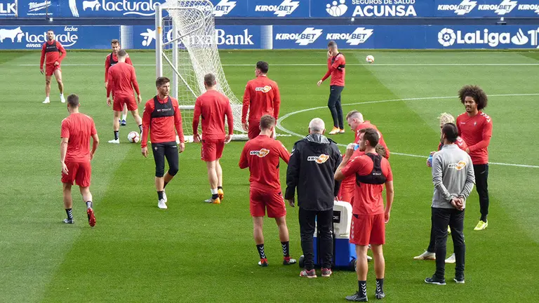Entrenamiento en El Sadar