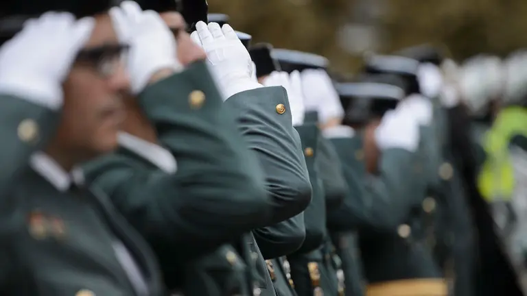 La Guardia Civil clebra su patrona con un desfile en el centro de Pamplona. PABLO LASAOSA 40