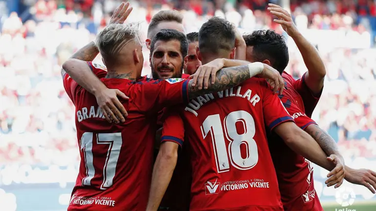 Imagen del partido Osasuna-Córdoba durante la primera parte. LA LIGA 123
