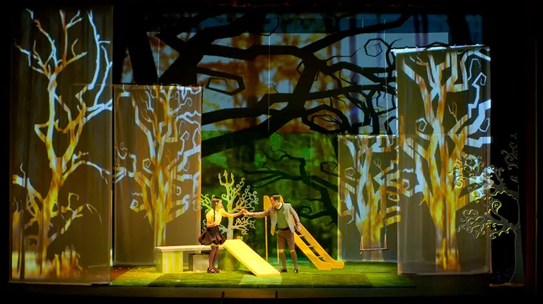 Una de las escenas de la obra El fantastico parque de Martina que se representará en el ciclo Baluarte Txiki Foto BALUARTE