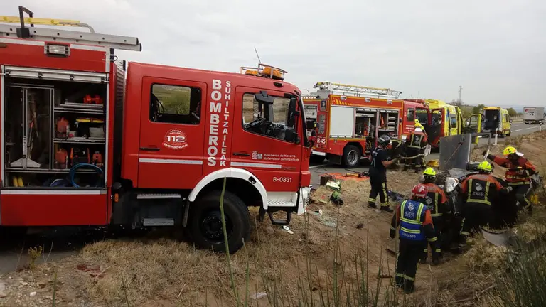 Los bomberos del parque de Lodosa han colaborado en el suceso BOMBEROS TWITTER