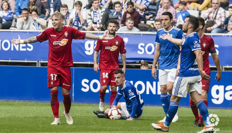 Imagen del partido Oviedo-Osasuna. LA LIGA 123