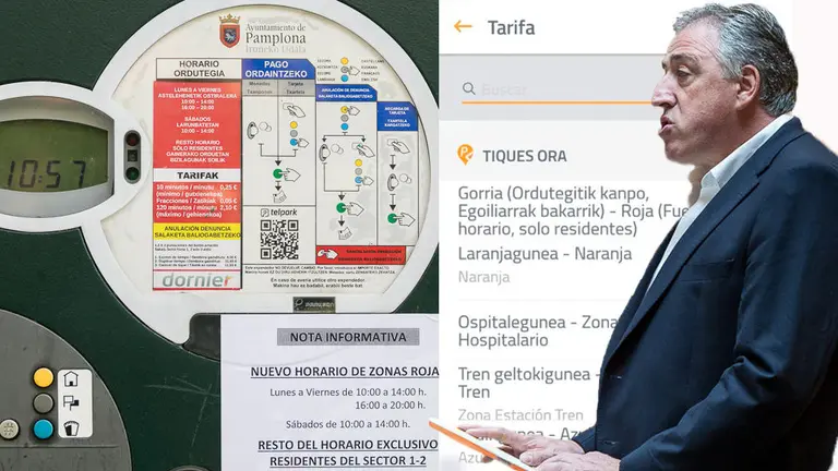 La aplicación Telpark prioriza el euskera para informar de las zonas de aparcamiento en Pamplona y argumenta que es una decisión del Ayuntamiento de Pamplona gobernado por Joseba Asirón NAVARRACOM
