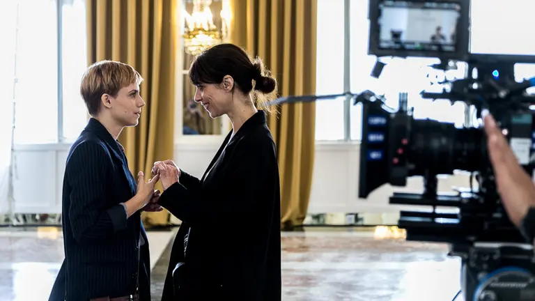 Rodaje de la película 'Los asesinatos de Goya' de Gerardo Herrero con las actrices Maribel Verdú y Aura Garrido (32). IÑIGO ALZUGARAY