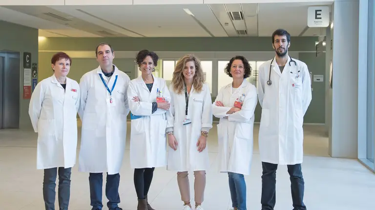 De izda. a dcha. Grazyna Kochan, David Escors, Maite Martínez, Miren Zuazo, Ruth Vera y Hugo Arasanz. GOBIERNO DE NAVARRA